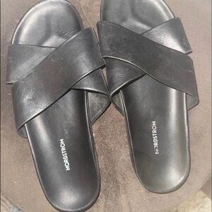 Nordstrom Women's Black Crisscross Sandals